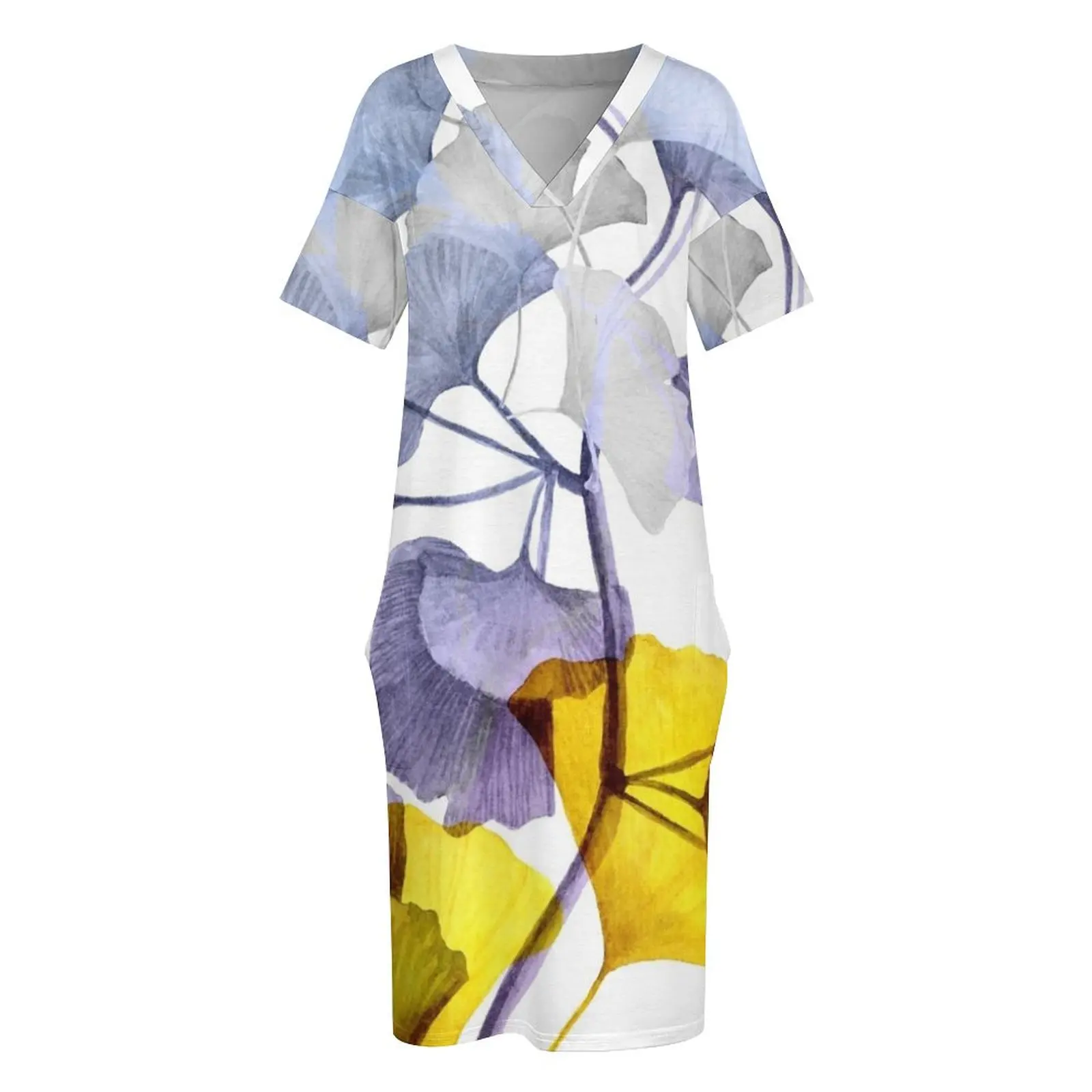 Женское свободное платье из полиэстера и спандекса Ginko