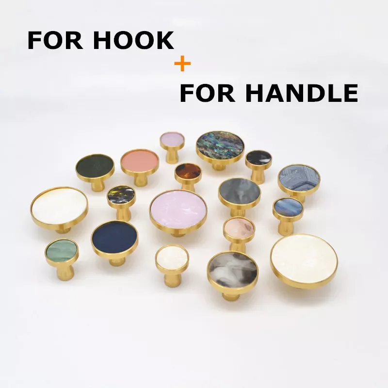 

Knobs for Furniture Cabinet Handle Brass Cupboard Pulls Drawer Knobs Kitchen Handles Colorfull Wall Hook