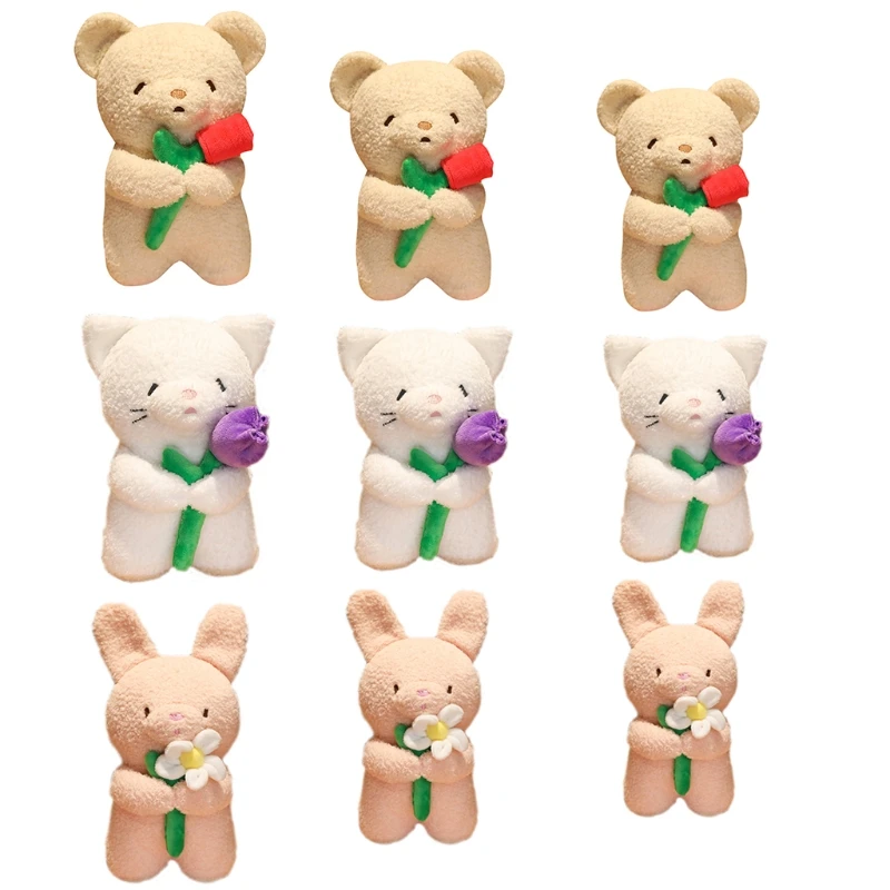 

Мягкое плюшевое животное 6/10/15 дюймов, мультяшное мягкое плюшевое для куклы, декор для комнаты, детский подарок для любимой девушки, кролик/медведь/для машинной стирки