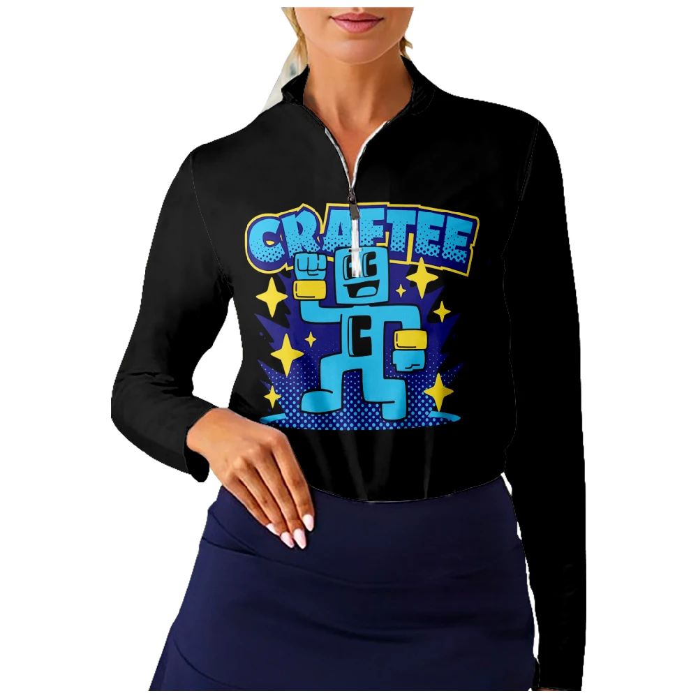 Рубашка для гольфа Craftee женские дышащие быстросохнущие Топы с длинным рукавом и