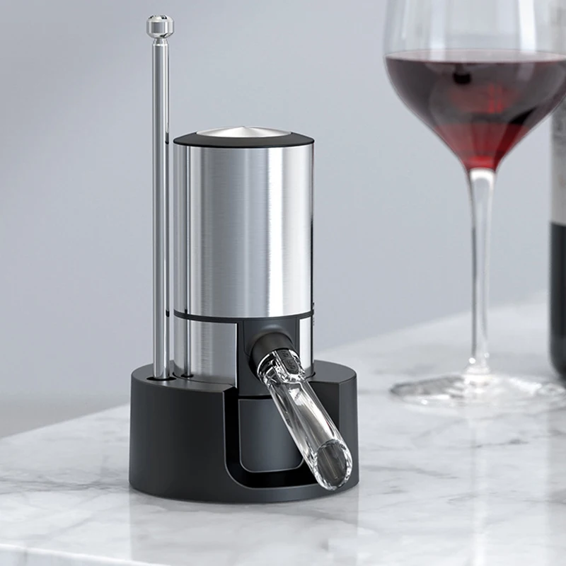 

Electric Wine Aerator Dispenser Bar Party Accessories Stainless Steel Intelligent Automatic Decanter Pourer Valentine's Day Gift