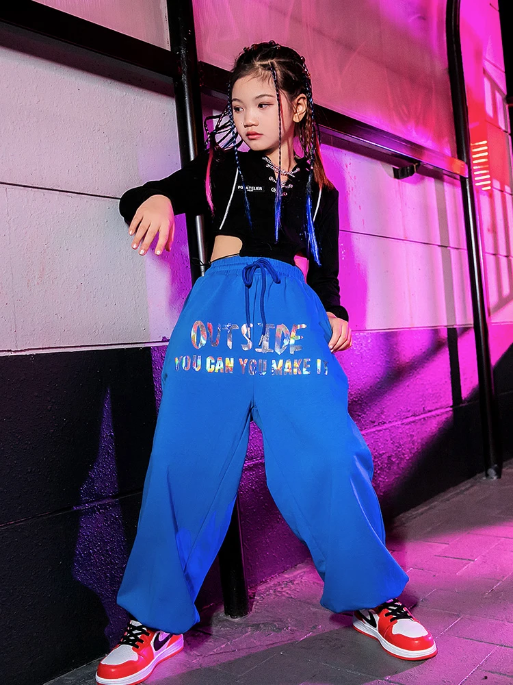 

Children's Fashion Jazz Dance Clothing Street Hip Hop Pants Set Girls' Performance Cool
