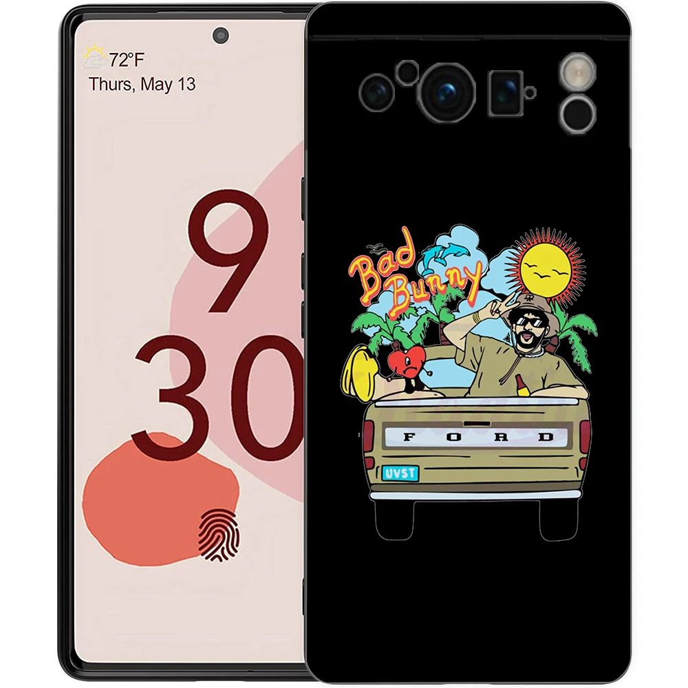 Чехол для телефона Google Pixel 9 8 8A 7 7A 6 Pro XL 6A 5G Черный Мягкая противоударная задняя