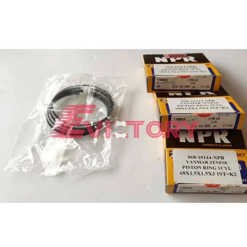 

For Yanmar 3TN68L 3TN68E 3TN68 crankshaft connecting rod bearing + piston ring set
