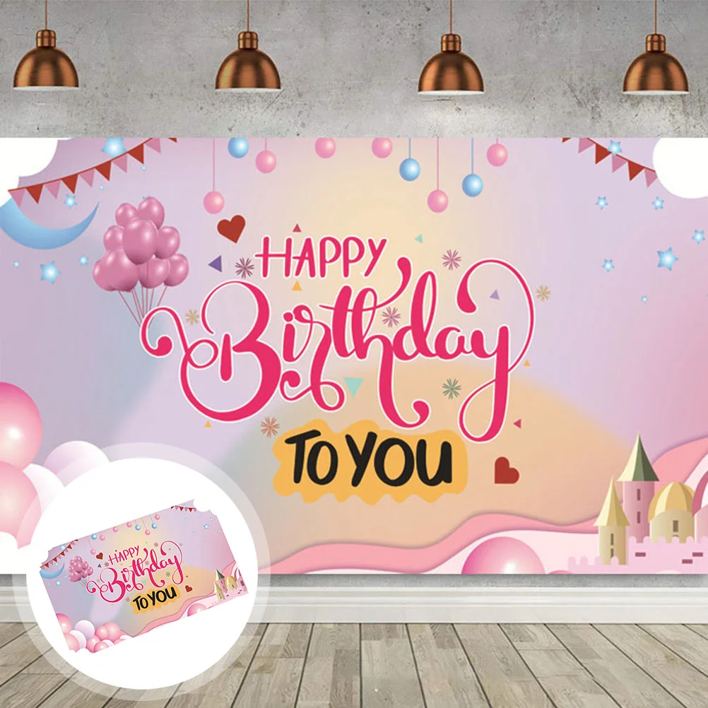 

Birthday Party Backdrop Background Decorative Banner Backdrop