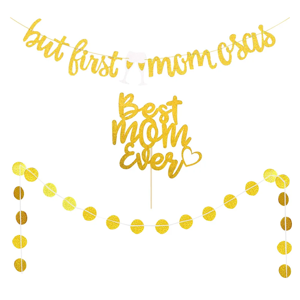 

1 набор тематических праздничных помещений на день матери, подвесное украшение, баннер, украшение для торта