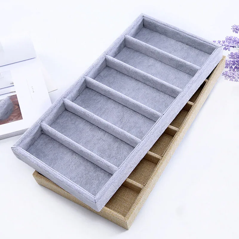 

Velvet 6 Grids Sunglasses Display Box Jewelery Display Packaging Props Jewellery Organizer Tray Fashion Cases Packaging