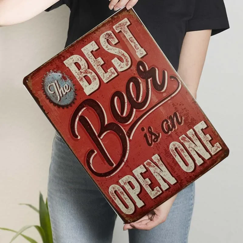 ERLOOD Лучшее пиво винтажный смешной домашний декор жестяной знак Ретро