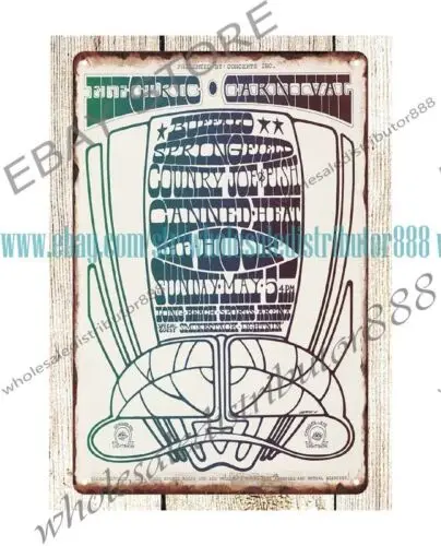 Металлическая жестяная вывеска Buffalo Springfield 1968 года Neil Young &amp Stephen Stills