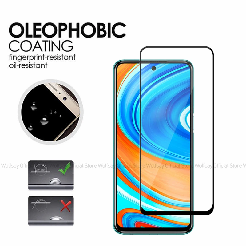 2/4 шт. закаленное стекло для Xiaomi Redmi Note 9 Pro Защитная пленка экрана с полным клеем