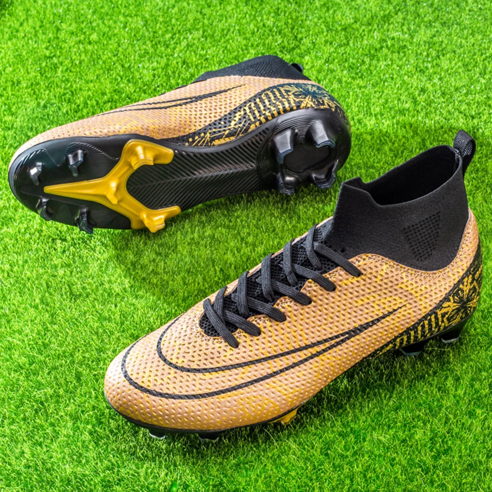 2023 Hot New Football Boots Men's Soccer Cleats TF/FG Kids Wear-Resistant Training Shoes Outdoor Non-Slip Sneakers Size34-46