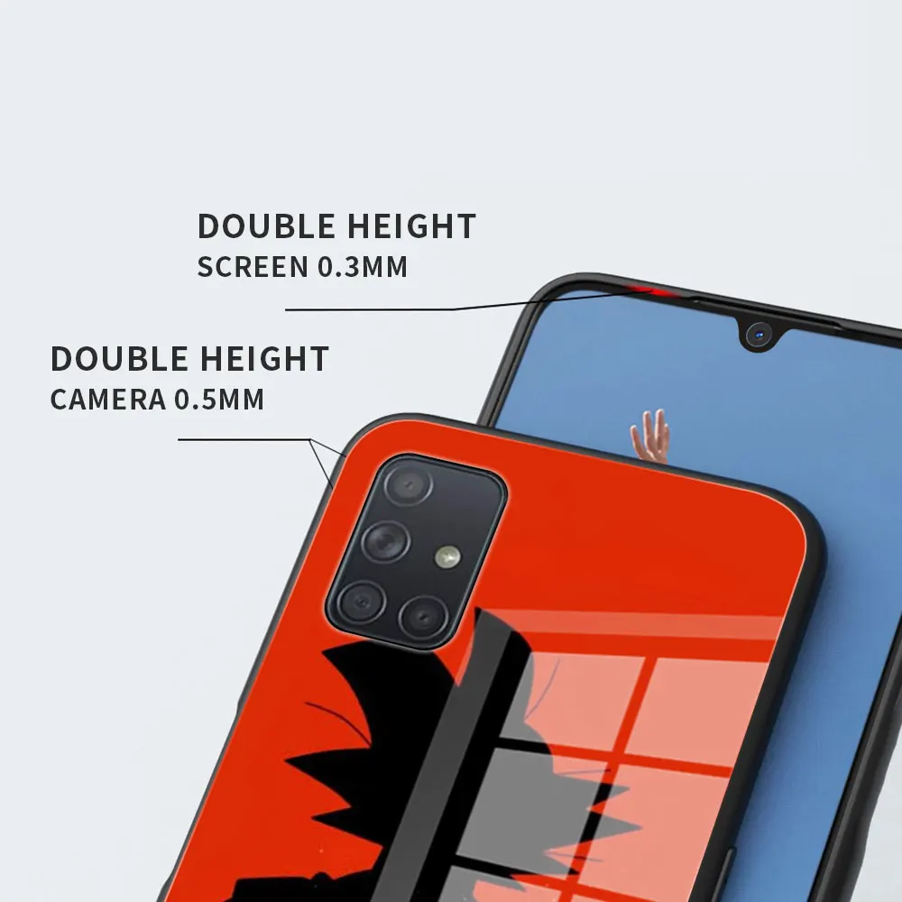 Стеклянный чехол для телефона Samsung Galaxy A51 A71 A50 A31 A70 A72 A52 5G A21s M31 M51 Sun Goku Dragon Ball |