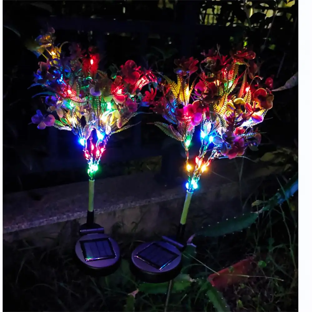 

Solar Iris Flower Lights 4 Color Light Ip55 Waterproof Durable Heat Resistant Rainproof Lamp Led Solar Lamps 75cm Simulation Pvc