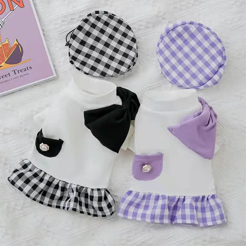 

Dog Clothes Cat Dress Pet Suit Cute Princess Dress Fashion Hat Chihuahua Yorkshire Bowknot Small Dog Coat