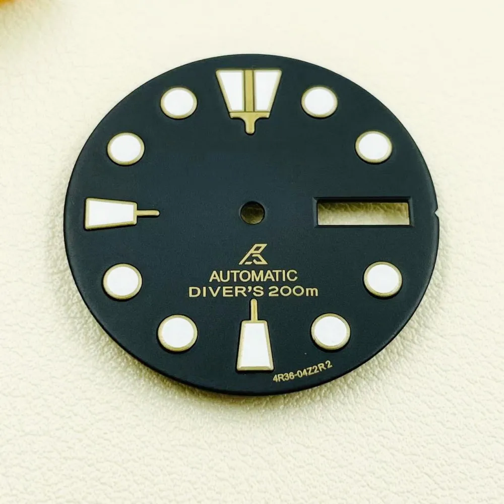 Watch accessories modified NH36 dial super luminous 28.5mm fully automatic mechanical men's watch literal double calendar