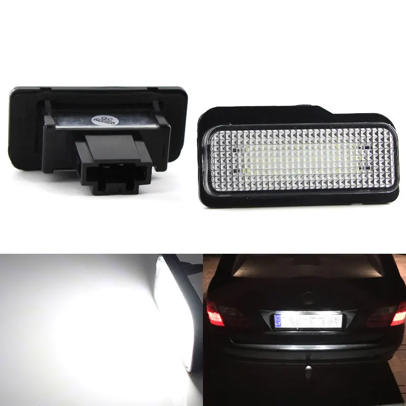 

2 шт. CanBus безотказный номерной знак фотолампа для Mercedes-Benz C E CLS SLK-Class S203 S211 5D W211 4D дверной номер лампа белый