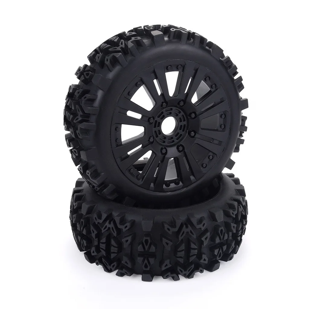 

2PCS 17mm Hub Wheel Rim & Tires Tyre For 1/8 Off-Road RC Car Buggy Redcat Team Losi VRX HPI Kyosho HSP Carson Hobao