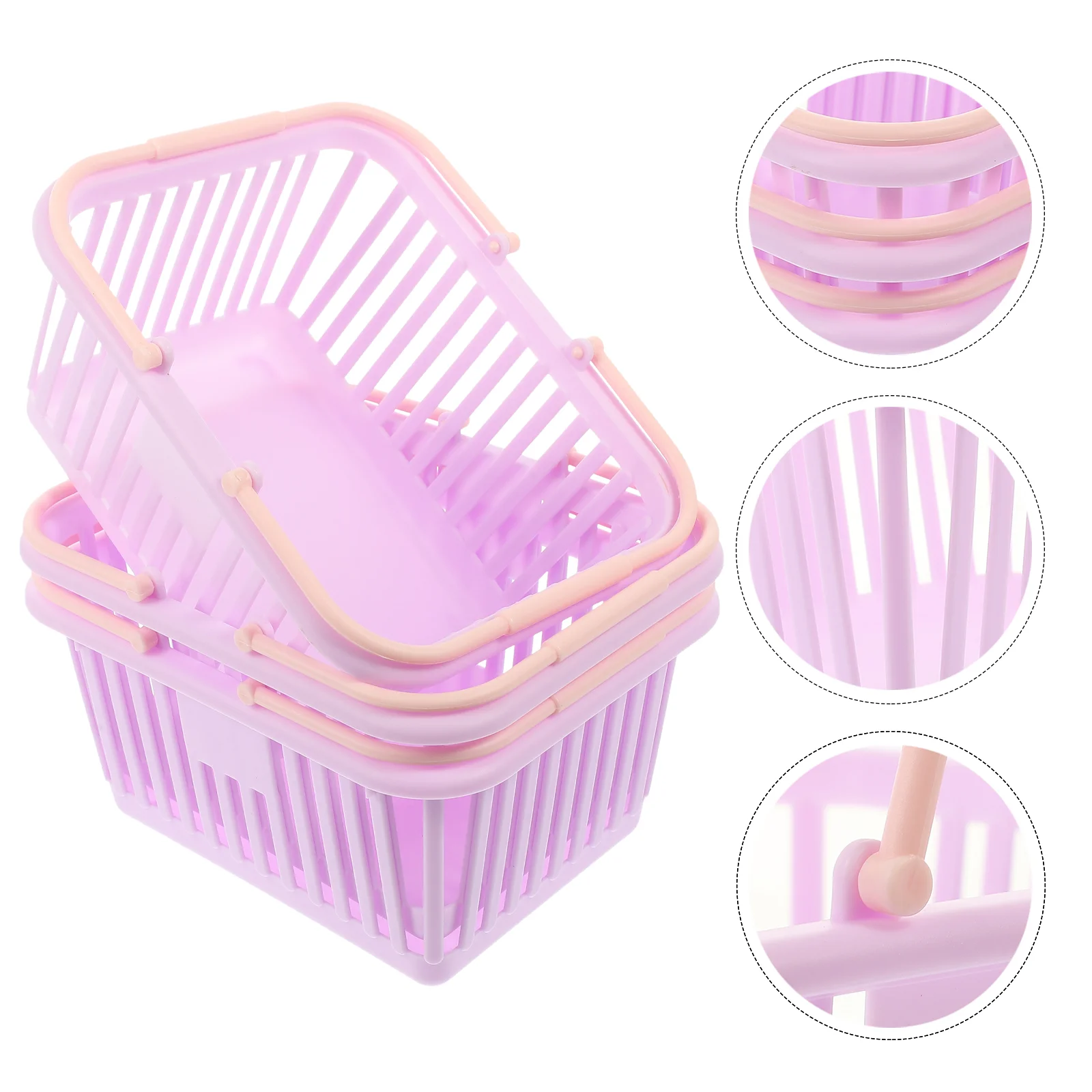 

Storage Basket Baskets Organizing Bathroom Small Shower Grocery Handles Plastic Containers Shopping