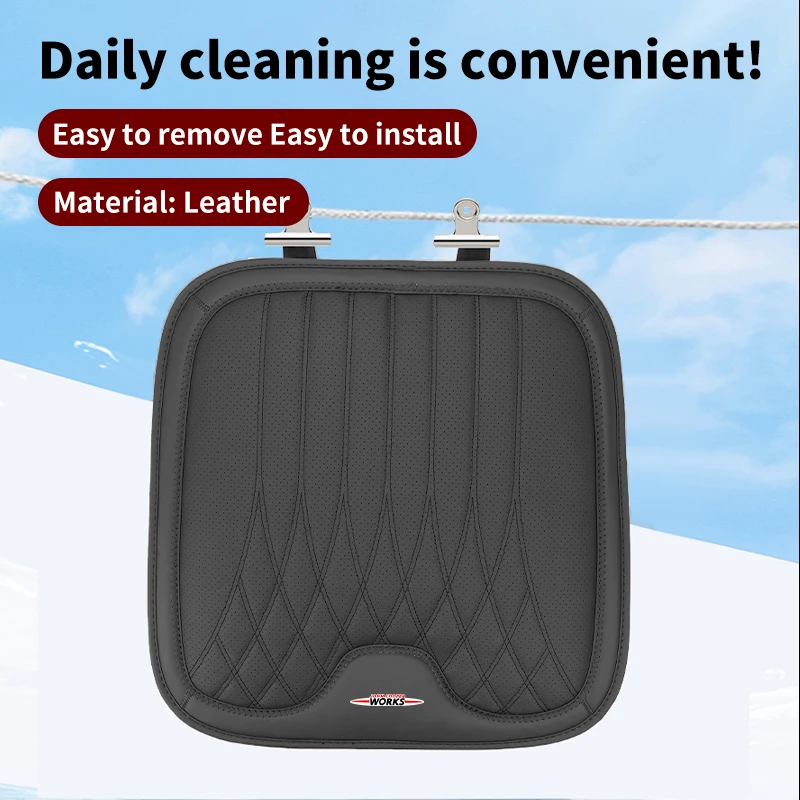 Car Seat Leather Headrest Lumbar Cushion Pillow Neck Waist Support Accessories For MINI WORKS Cooper R56 F50 F55 F56 R50 R53 R5