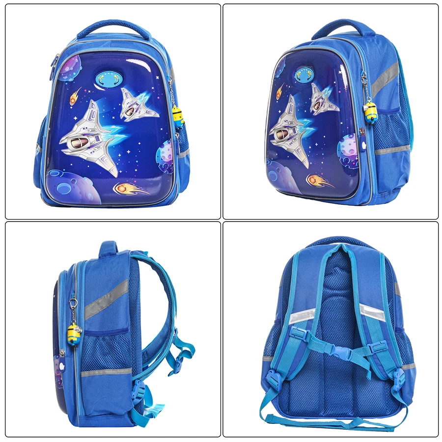 Brand Kids Grade 1-5 Space Pattern School Bags for Boys Children 3D Orthopedic Fashion School Backpacks Mochila Infantil gifts