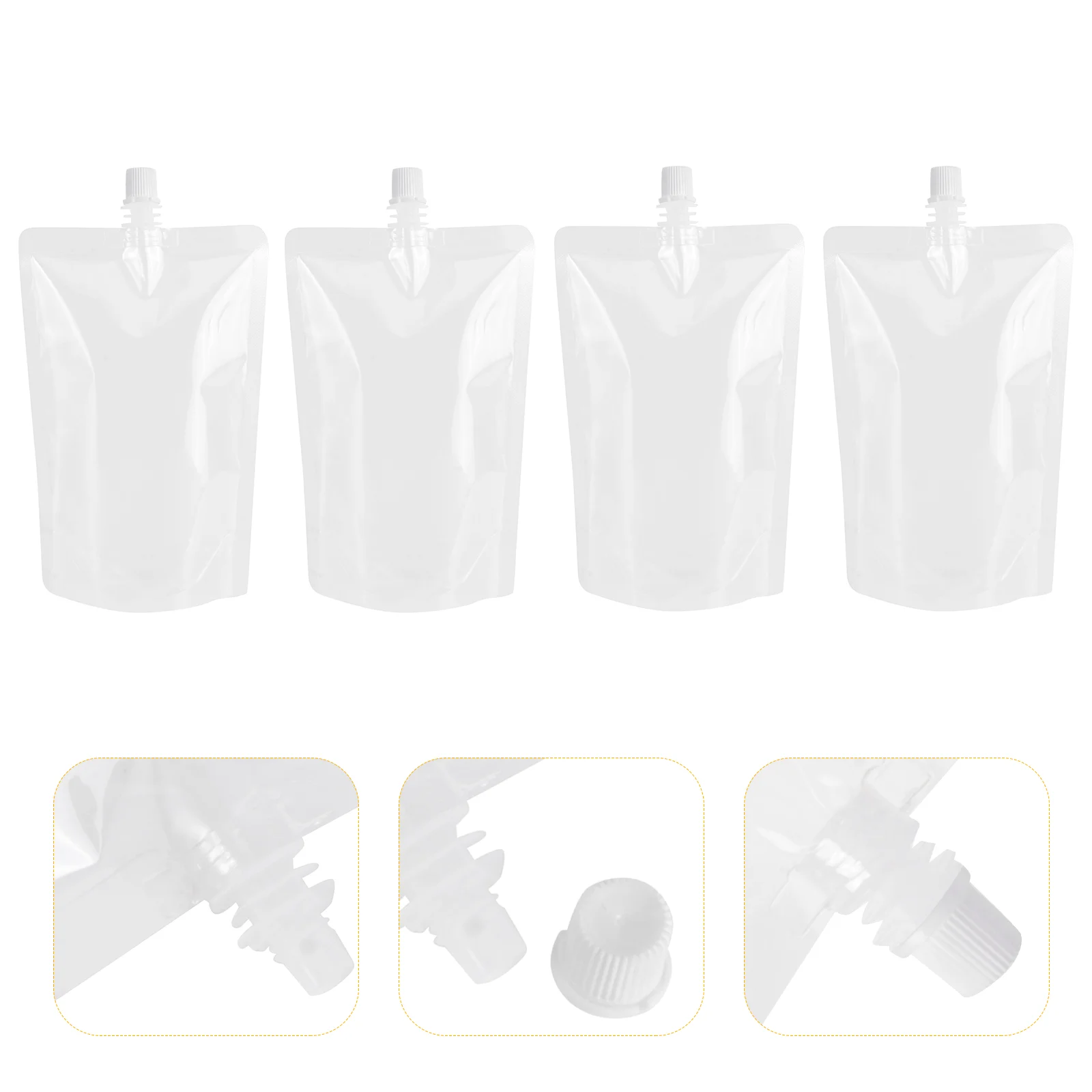 

50 pcs Water Carrier Camping Beverage Take Out Bag Plastic Beverage Bag Juices Drink Bags Reclosable Drink Container Drink Bags
