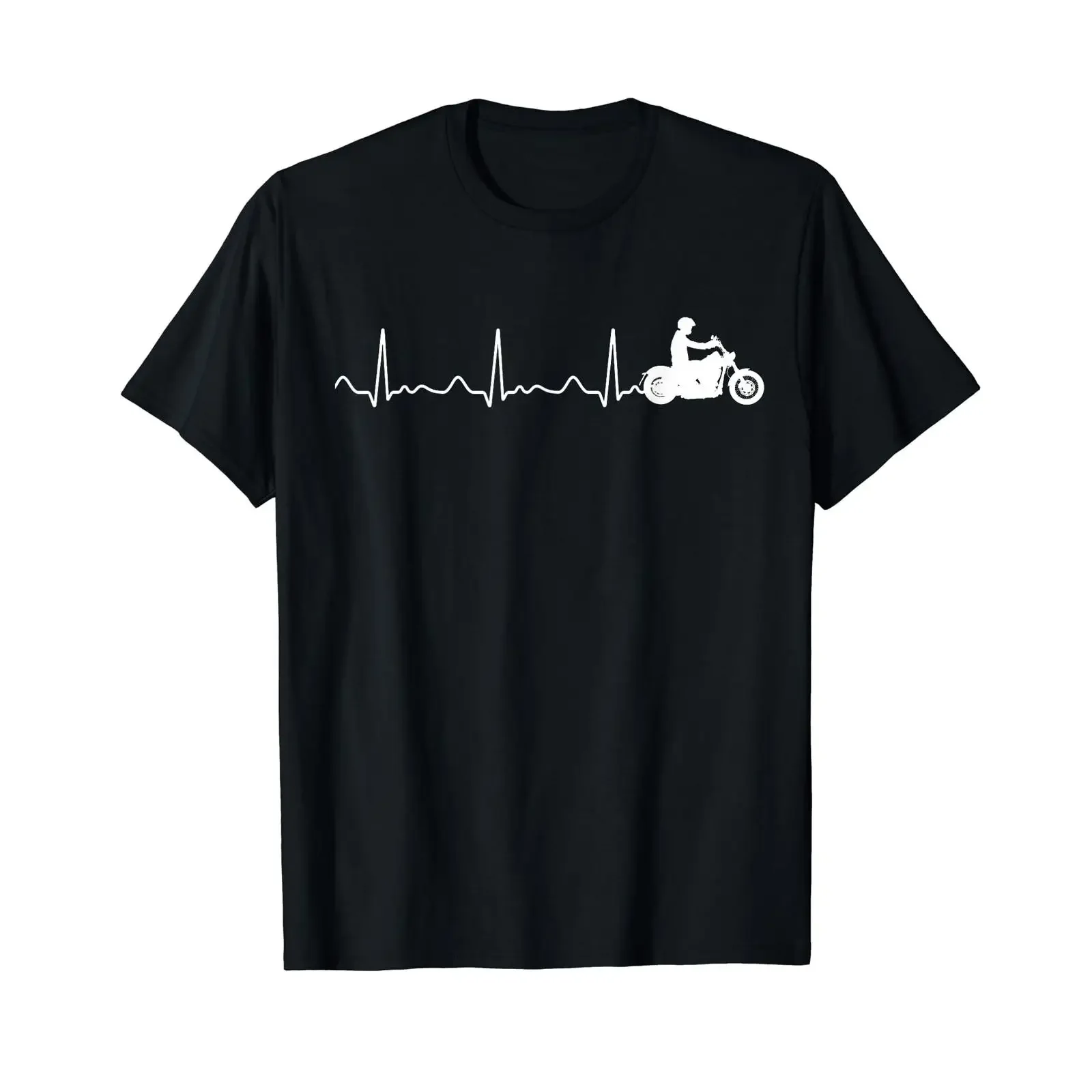 Фото Футболка Motorrad Herzschlag T Shirt I love my Motorcycle, винтажная, с эффектом потертости, унисекс, слегка дышащая, с графическим принтом, универсальная, в стиле стритвир. №1