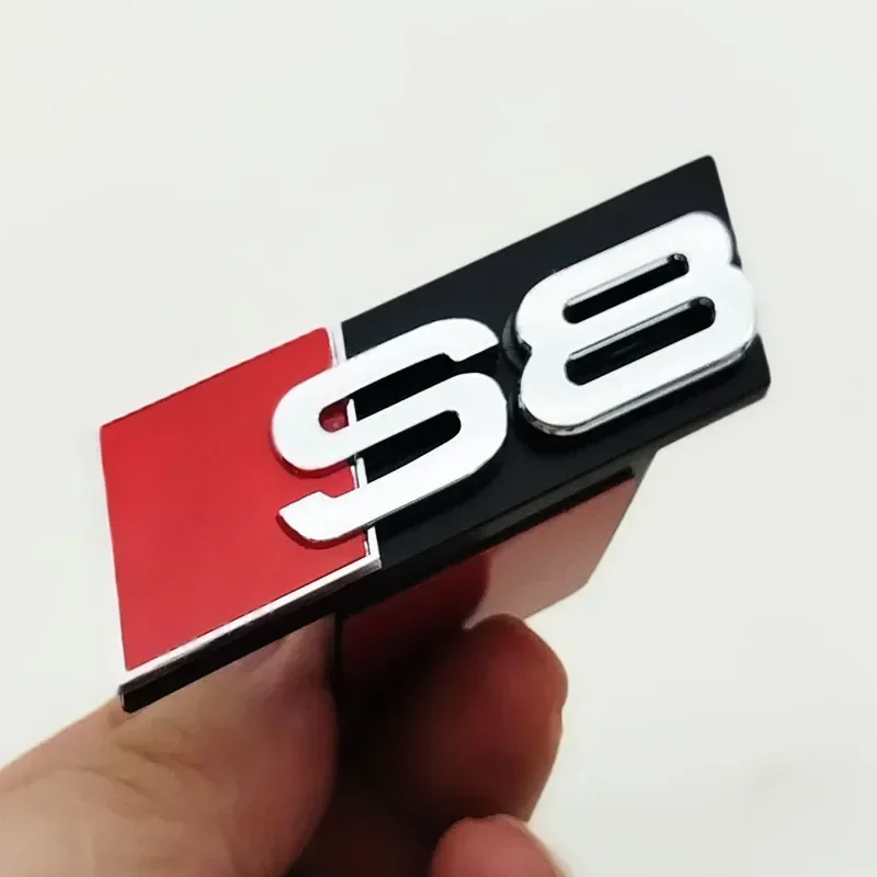 

1 шт. 3D ABS хром черный логотип S3 S4 S5 S6 S7 S8 эмблема автомобильный передний гриль значок для Audi S 3 4 5 6 7 8 автостайлинг аксессуары