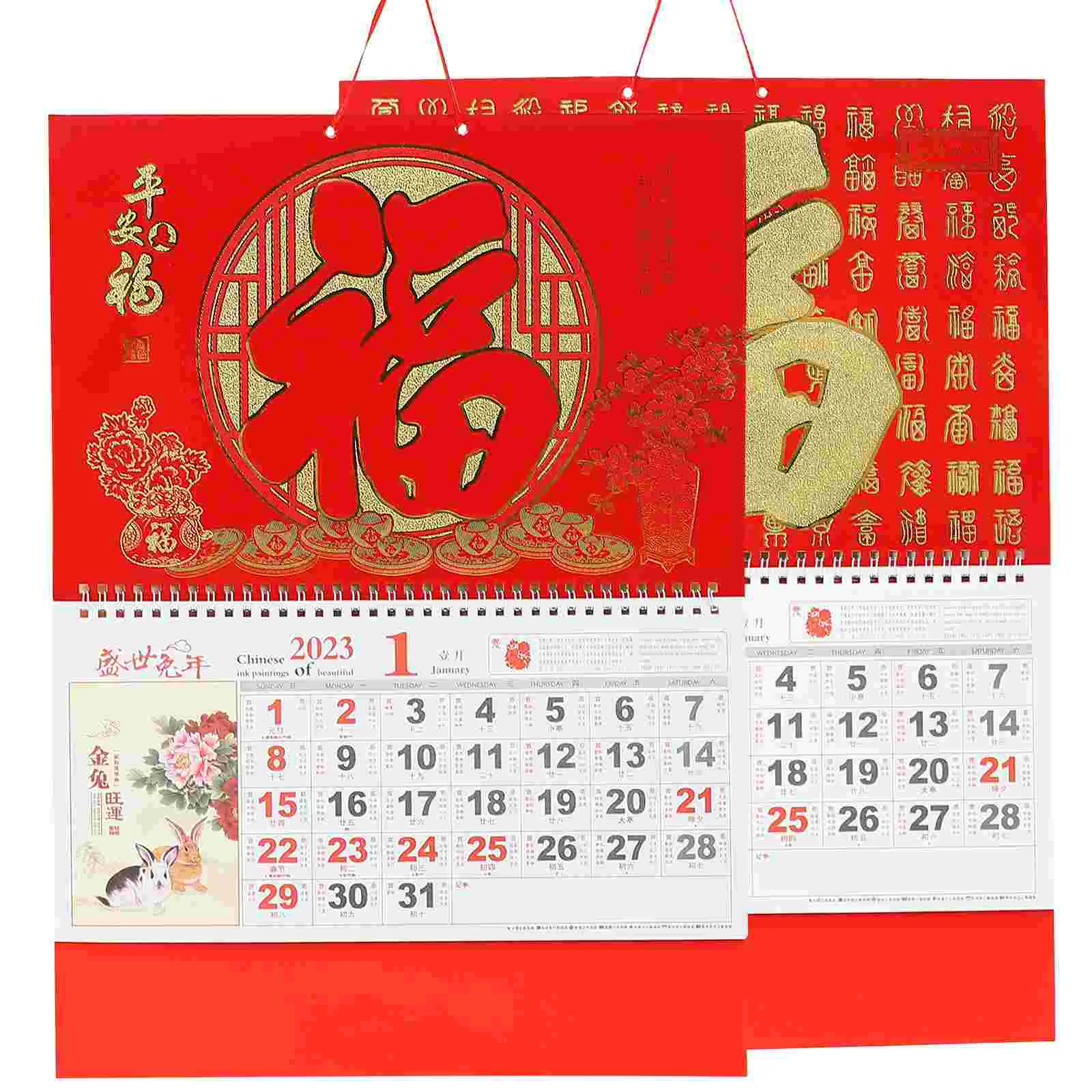 

Calendar 2023 Chinese Wall Desk Year Planner Lunar Hanging Zodiac Calendars New Daily Desktop Traditional Weekly Tabletop Table