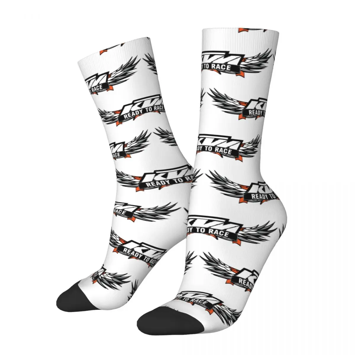 

Funny Happy Men's compression Socks Retro Harajuku Ready To Race Street Style Novelty Seamless Crew Crazy Sock Gift Printed