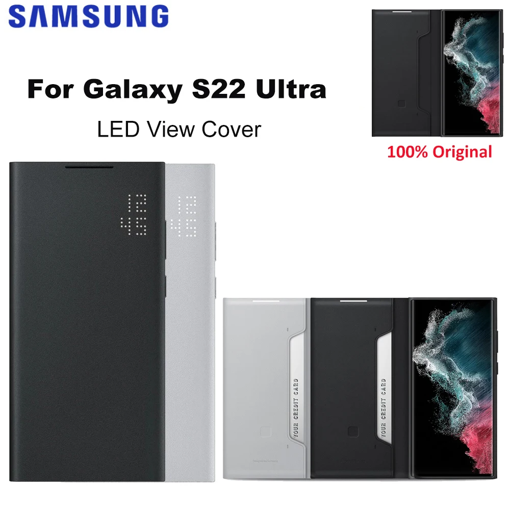 Оригинальный чехол для смартфона Samsung Galaxy S22 Ultra LED View для ...