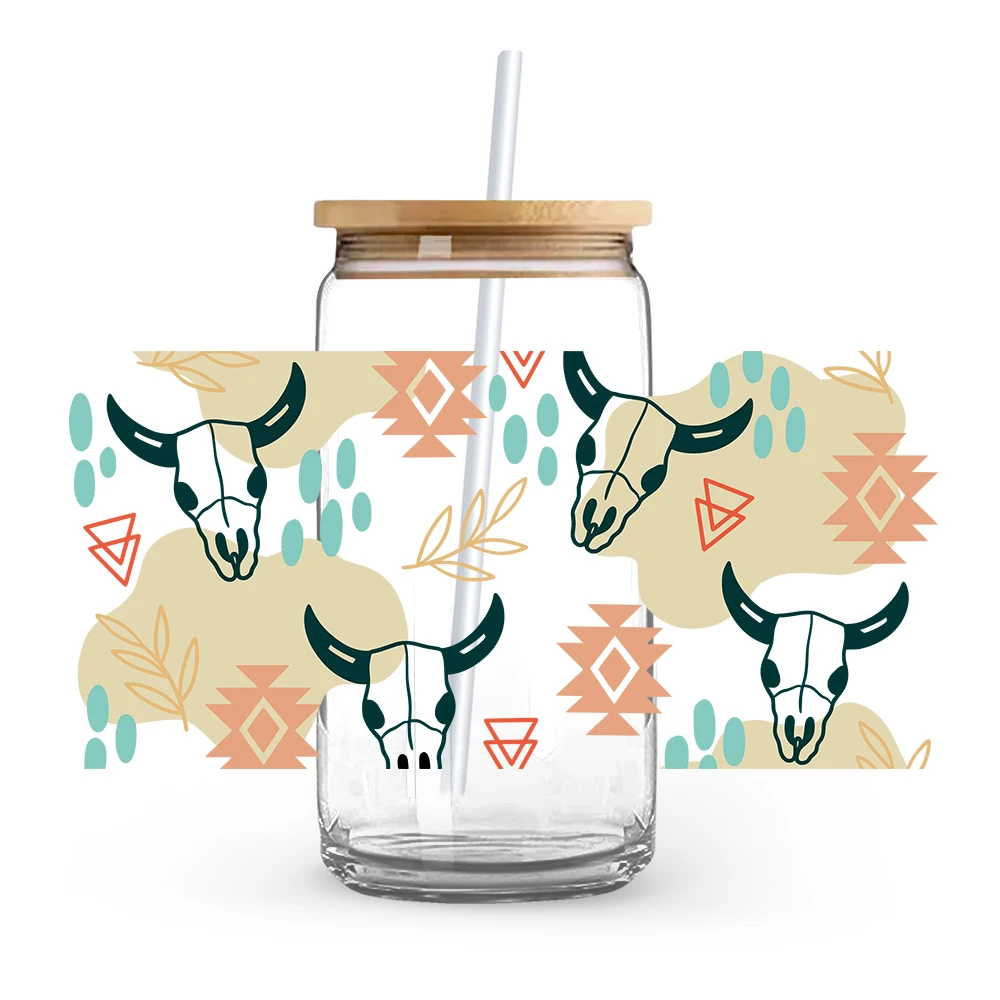 Стеклянная чашка Wrap UV DTF Life Vibes