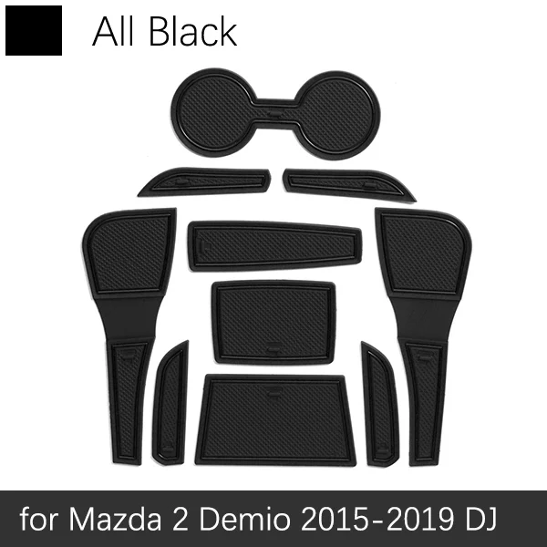 

Для Mazda2 Demio DJ 2015 2016 2017 2018 2019 противоскользящий резиновый коврик для ворот чашки канавки подушечки отверстие подушка слот Coaster автомобильные аксессуары