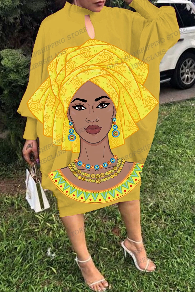 

Loose Max Dress Women Fashion Bat Sleeve Long Dresses Party Evening Brand Sexy African Dress Elegant Beach Sundress Holiday 2022