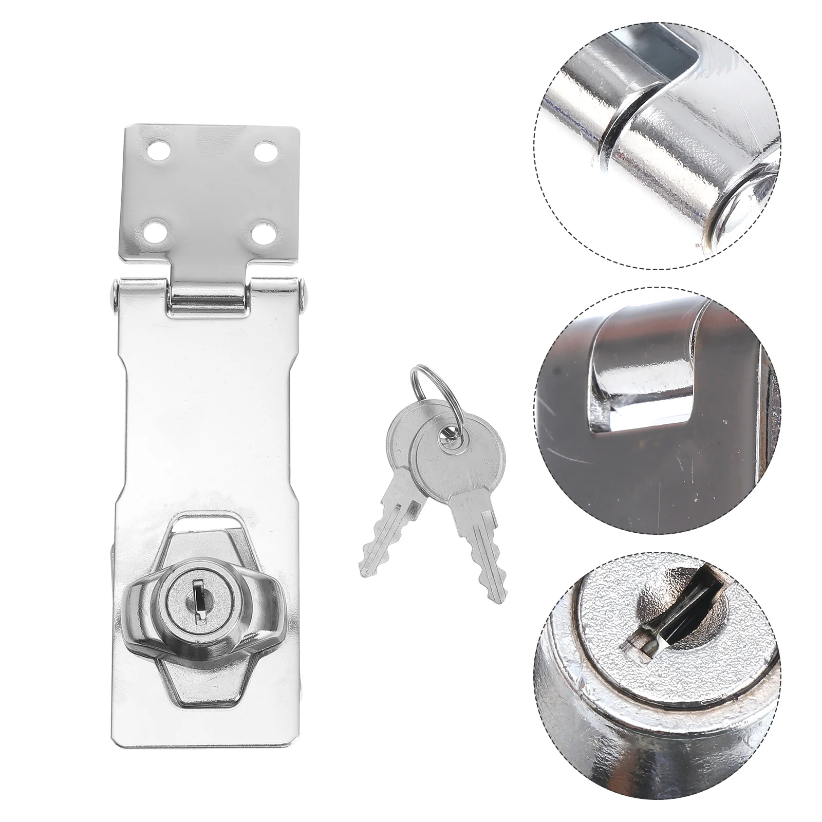 

1 Set Door Locks Hasp Latches Stainless Steel Safety Padlock Clasp