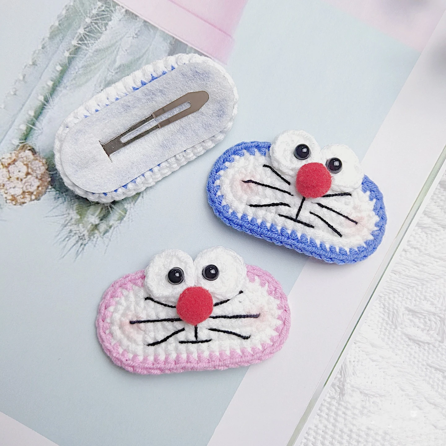 

Anime Cartoon Doraemon Cute Super Cute Wool Hairpin Creative Kawaii Practical Bangs Broken Hairpin