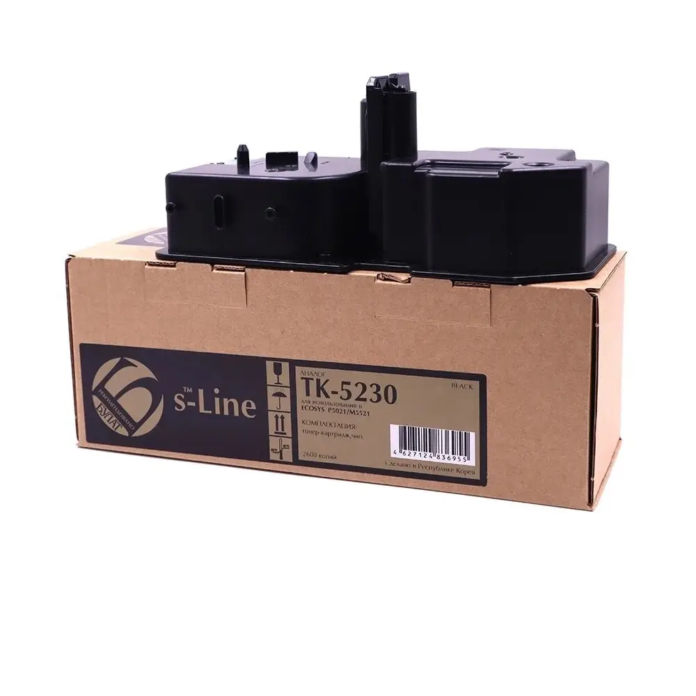 Тонер-картридж для принтера Kyocera ECOSYS P5021cdn/P5021cdw / M5521cdn/M5521cdw (2.6k) BLACK (+чип) tk-5230bk 1t02r90nl0