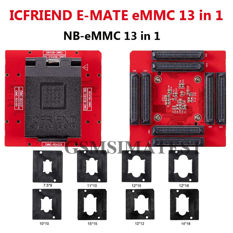 MOORC ICFriend высокоскоростной E-MATE X E MATE BOX EMATE EMMC BGA 13 дюймов 1 для 100 168 153 169 162 186 221 529 254 Z3X