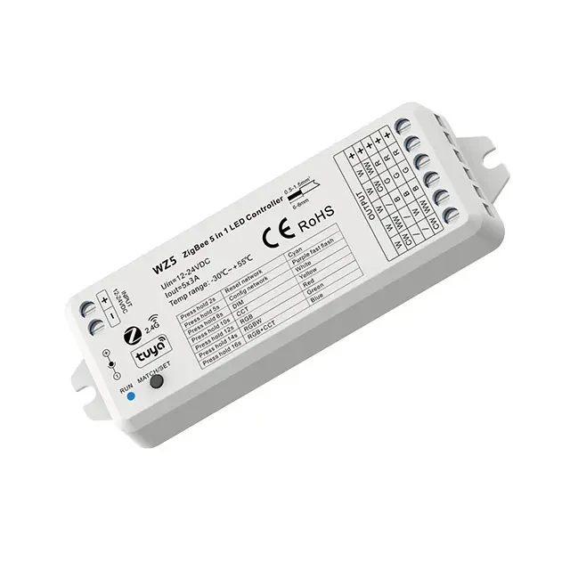 Skydance TUYA Zigbee WZ5 Smart Led Controller 2.4G RF Remote DC12V 24V DIM RGB CCT RGBW RGBWW RGBCW Strip Голосовое управление Google (art.: 3920ca7ffd0dd) - 3920ca7ffd0dd