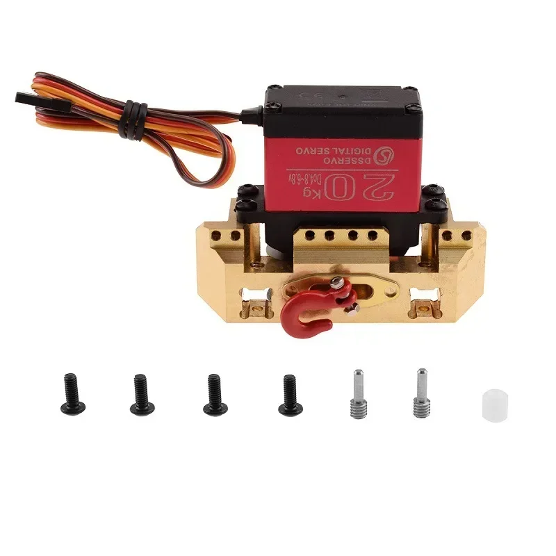 Aluminum Multifunctional Front Bumper Mount Servo Winch Brass for 1/10 RC Crawler Trxs TRX-4 Upgrade Parts