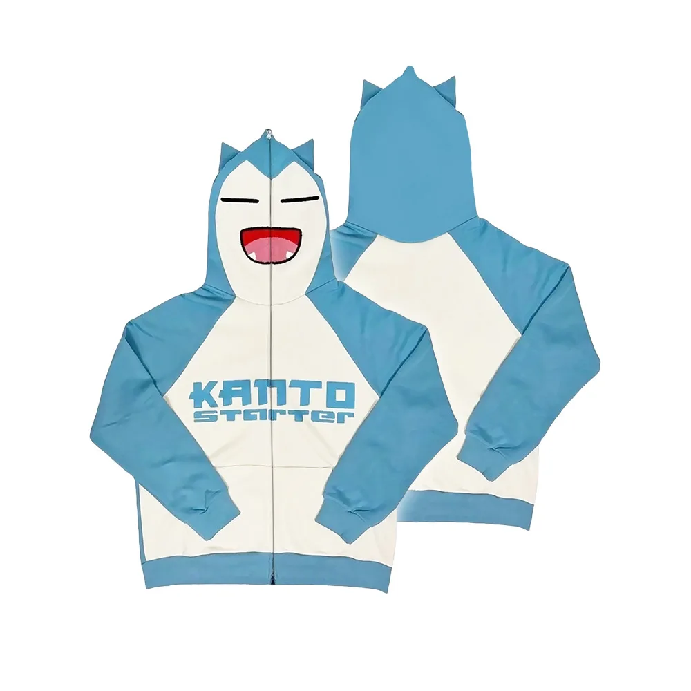 Уличная одежда Pokemon Gengar Y2k винтажные толстовки на молнии с демоном куртка свитшот
