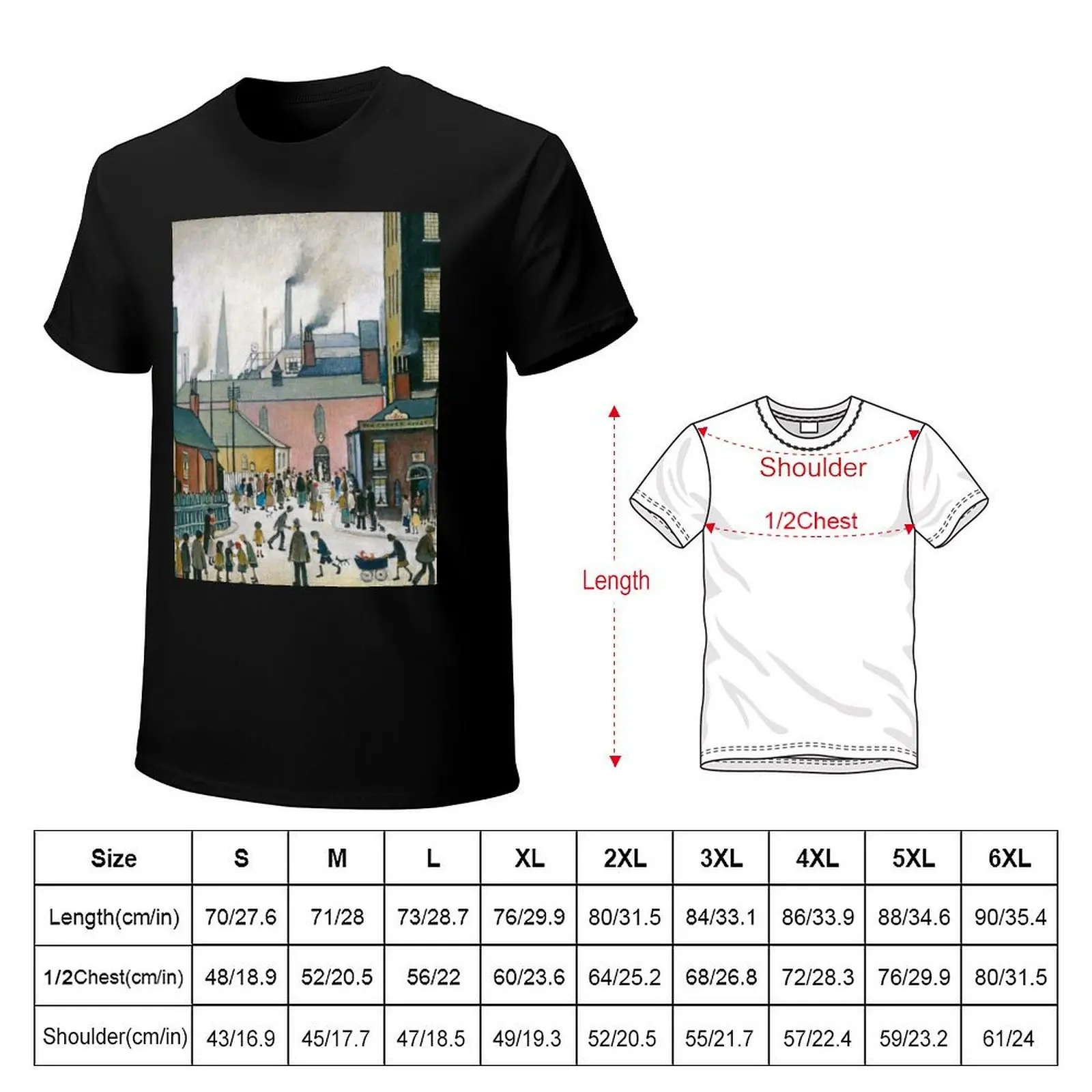 L S Lowry T-Shirt быстросохнущая винтажная рубашка с аниме набор футболок для мужчин