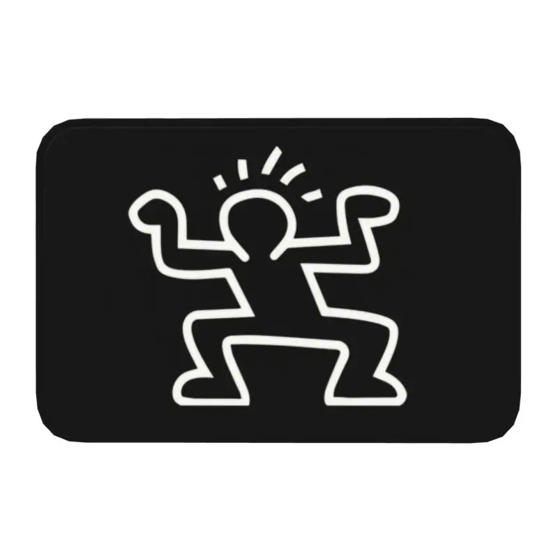 

Придверный коврик Haring, нескользящий напольный коврик для входной ванной, кухни, двери, Кит, абстрактное искусство, для гостиной