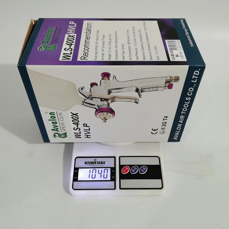 Фото Ручной краскопульт Avalon WLS-400X с соплом 1,4 мм, двойным воздушным колпачком, высокой степенью распыления, для покраски автомобилей, деревообработки, металла №3