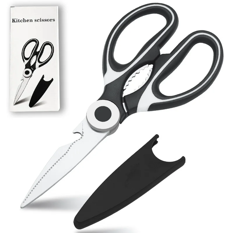 

Multifunctional Kitchen Scissors Cutting Knife Stainless Steel Kitchen Meat Scissors Chicken Bone Opening Bottle
