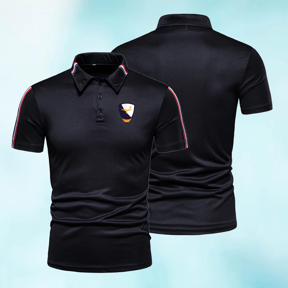 

Рубашка-поло мужская с отложным воротником, короткий рукав, Повседневная Деловая Модная приталенная, лето