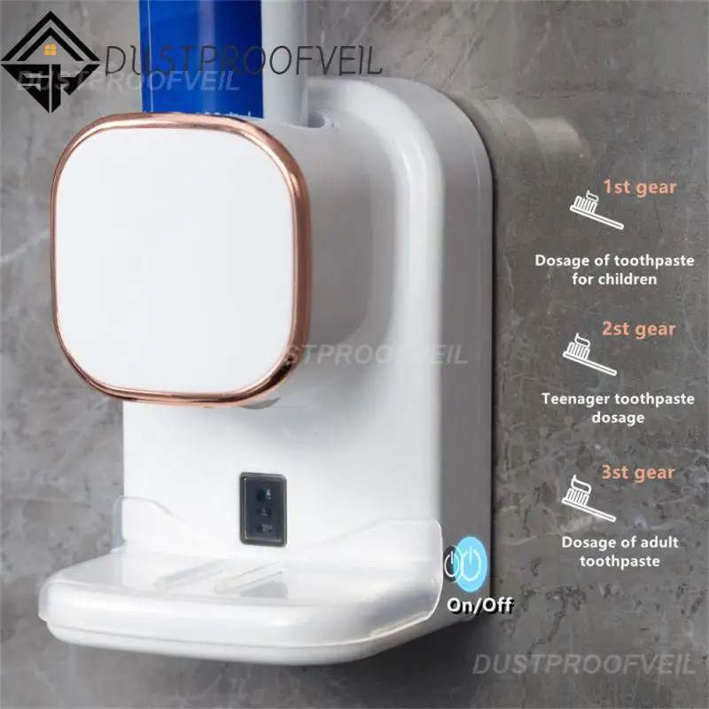 

Fully Automatic Wall-mounted Toothpaste Sensor Automatic Induction Silicone Toothpaste Squeezer Bathroom Supplies Extruder White