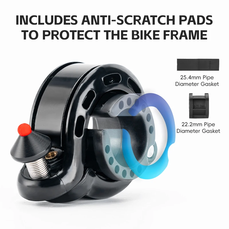 Велосипедный звонок ROCKBROS портативный звуковой сигнал на руль из алюминиевого