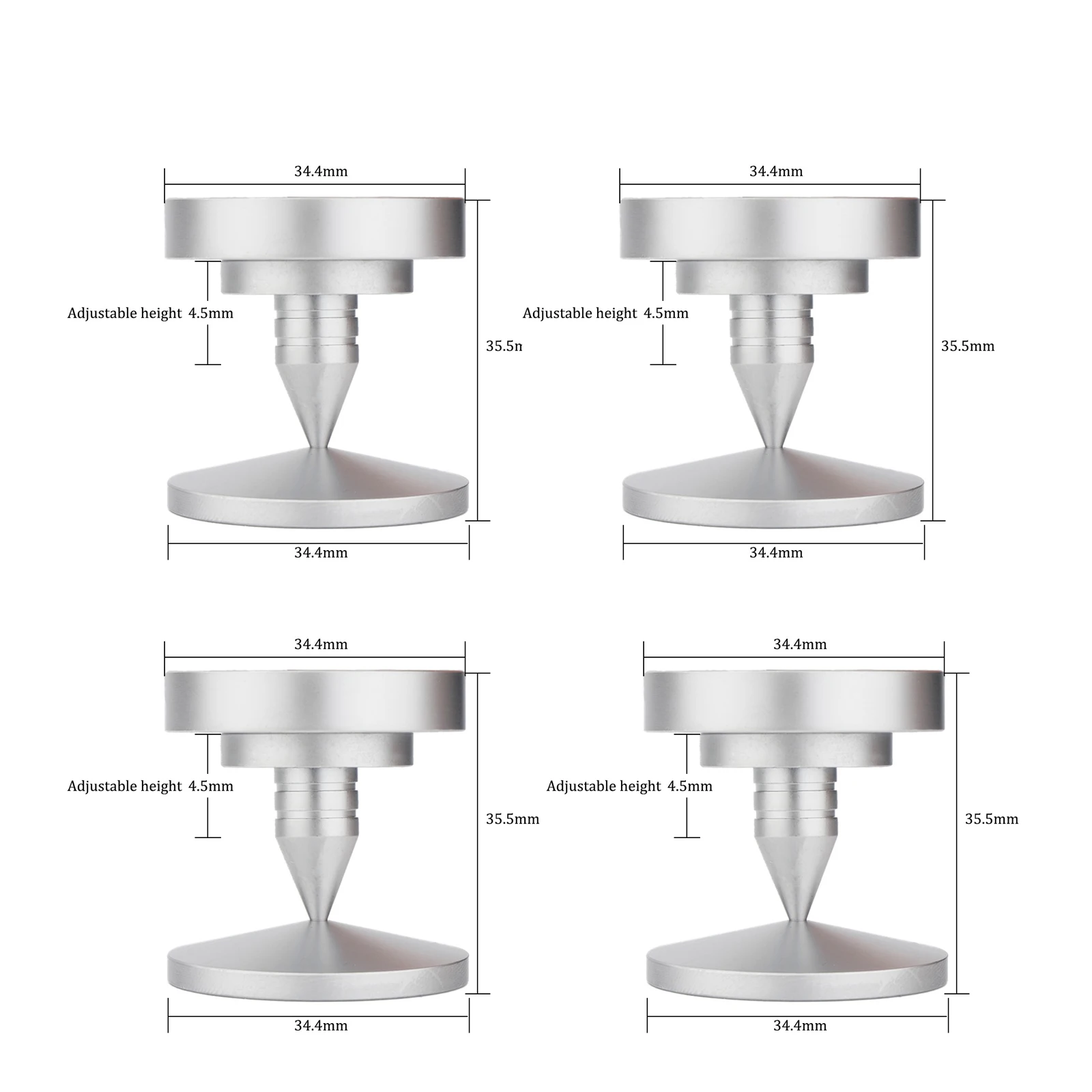 HIFI 4 комплекта Aduio серебряный динамик с шипами для лазоляции ног проигрыватель