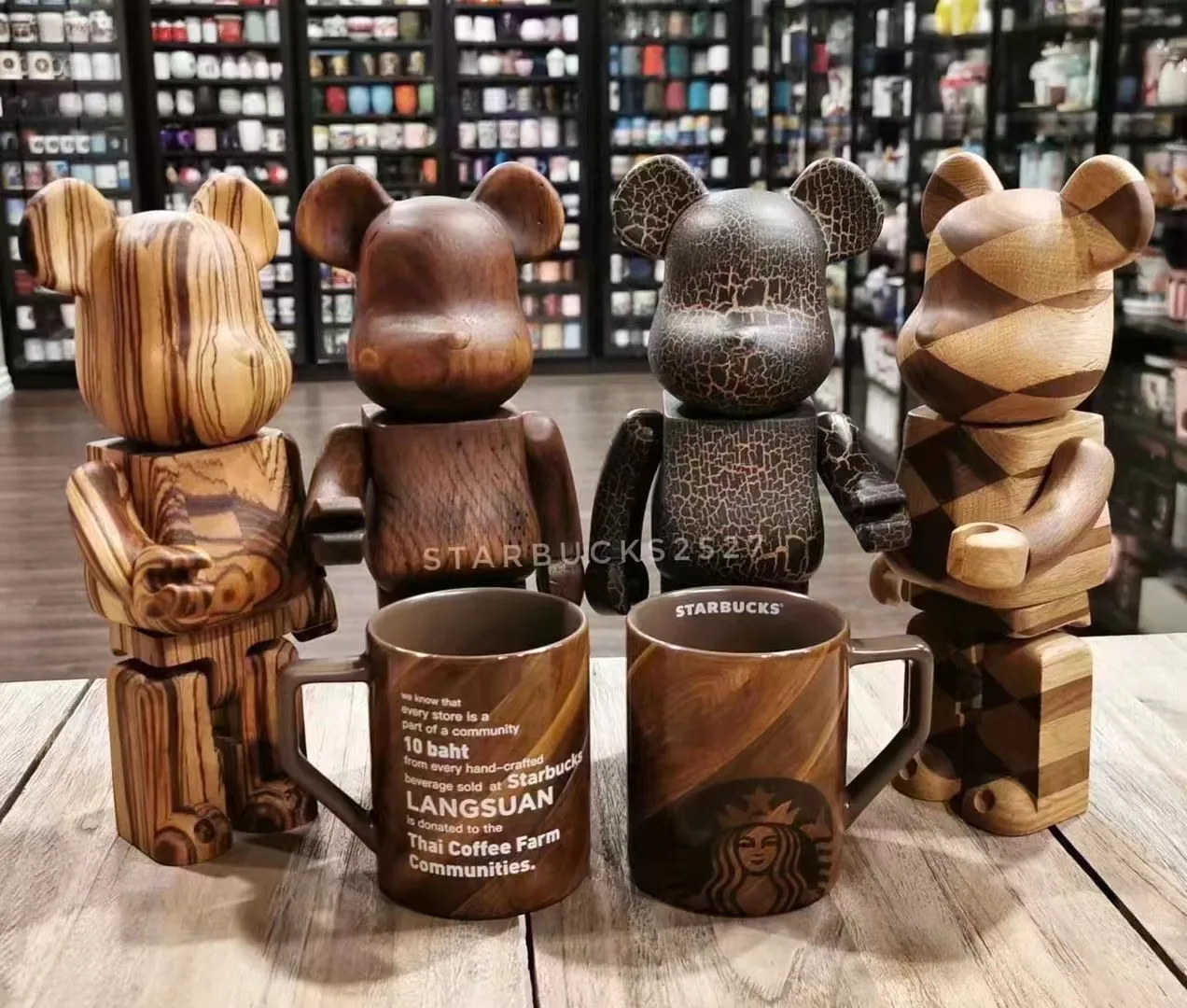 

Bearbrick 400% wood series limited trend ornaments collectible toys