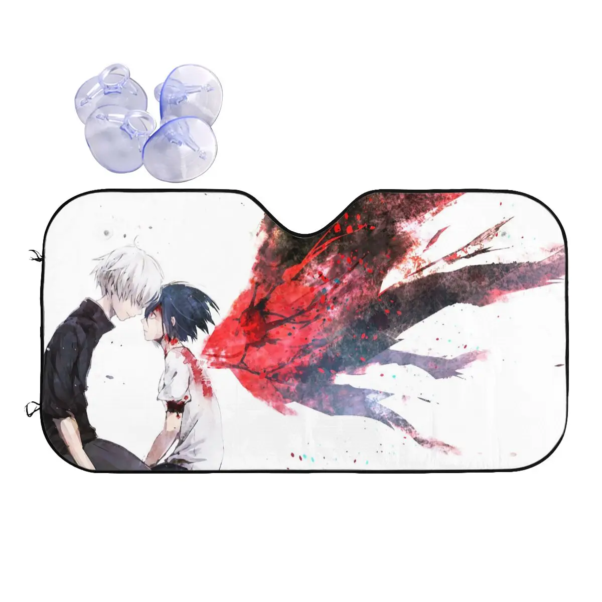 

Tokyo Ghoul Sunshade Windscreen Japan Anime Novelty Car Front Window Visor 76x140cm Car Sunshade Ice Shield Dust Protection